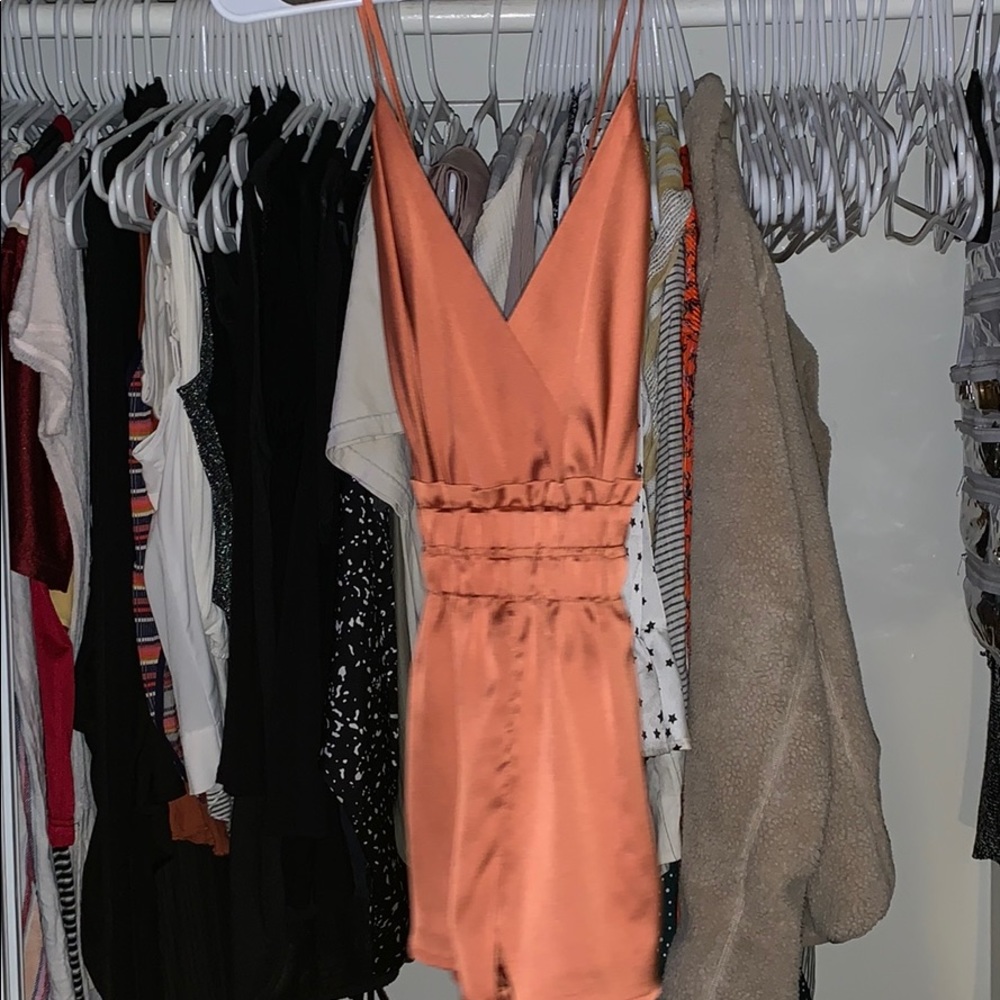 Burnt orange sexy sarin romper worn 1x